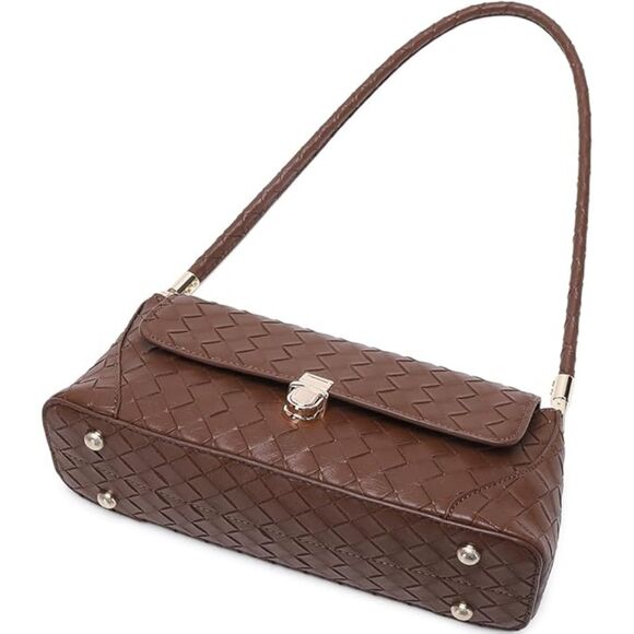 Women Coffee Imported Vintage Retro Classic Cute Hobo Tote Mini Clutch Bags - Picture 4 of 4